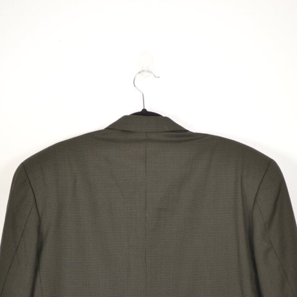 Bachrach Mens 42R Wool 2 Piece Suit Double Breasted Tweed Pleated Button Pockets - Picture 6 of 13